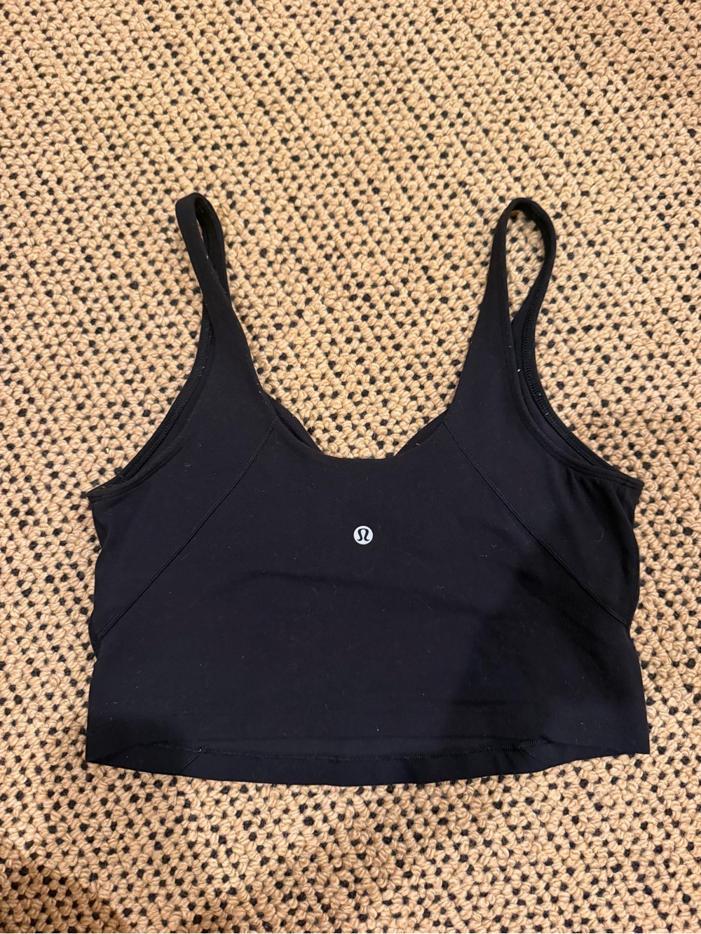 lululemon athletica Black Cropped Tank Top